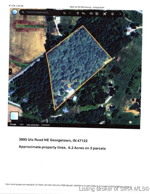 3895 Utz Road Northeast Georgetown, IN 47122 - Photo 69 of 70 Approximate location of all 3 parcels offered in this listing.