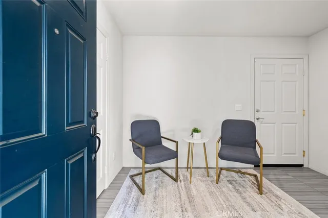 a chair and a table in a room