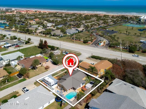 an aerial view of a city with lots of residential buildings