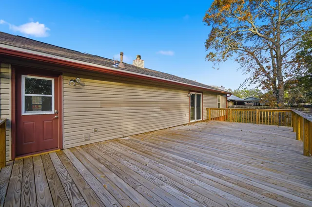 a view of a house with a deck