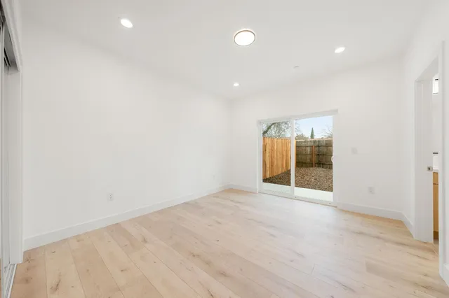 an empty room with an entryway