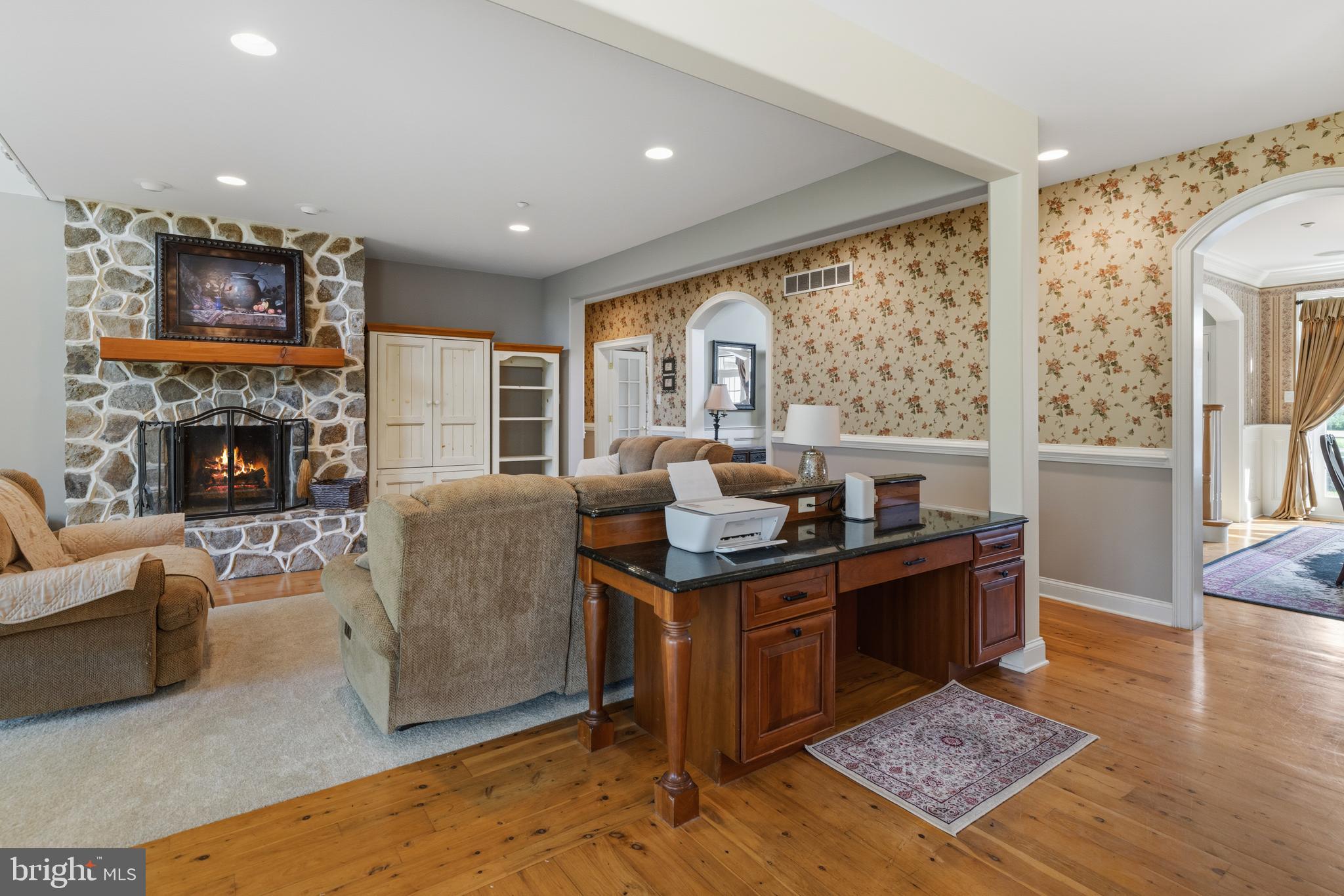 265 Walter Road Chalfont, PA 18914 - Photo 24 of 83 Family room with stone wood burning fireplace