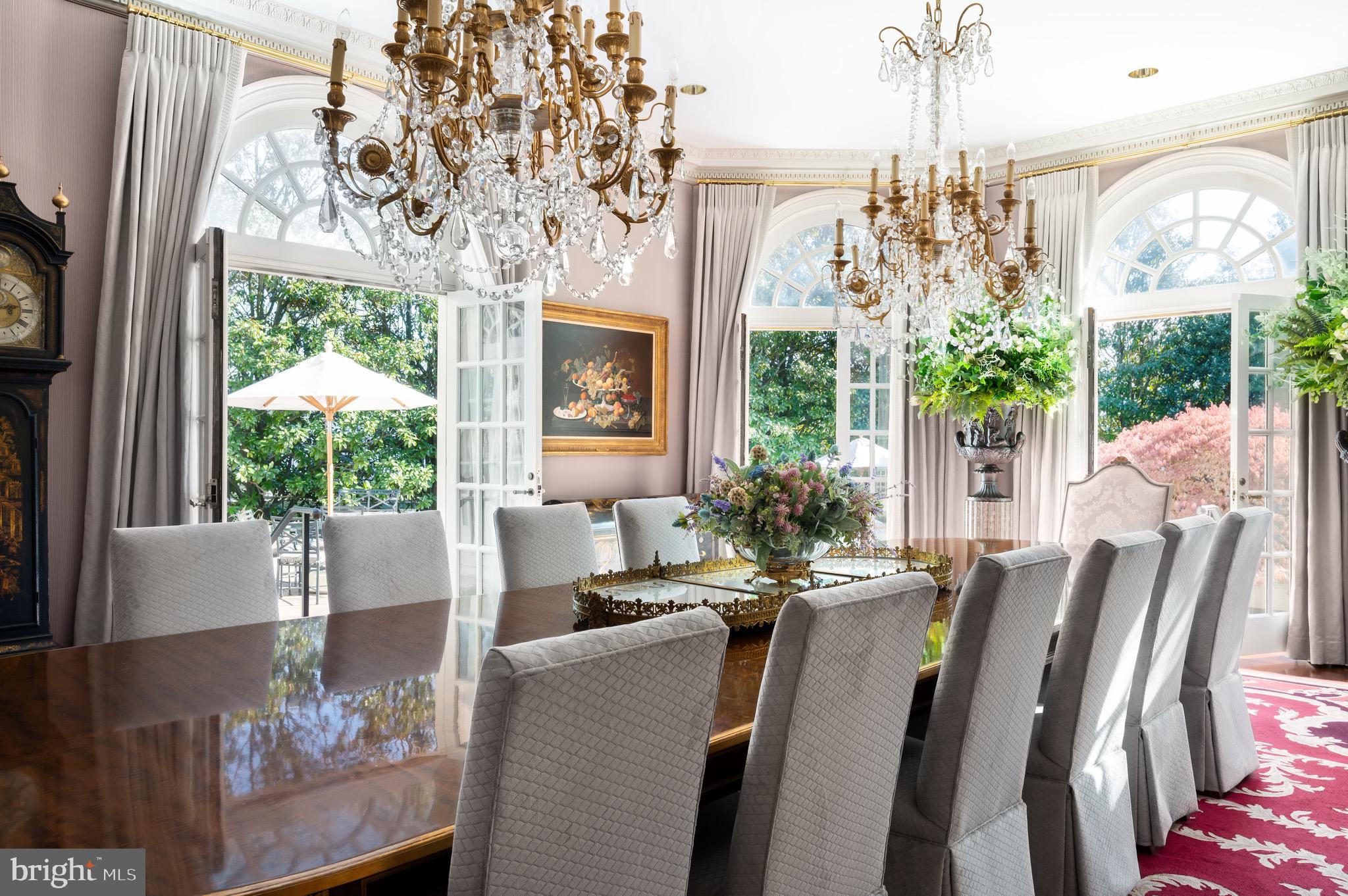 2838 McGill Terrace Northwest Washington, DC 20008 - Photo 19 of 50 a view of a dining room with furniture a chandelier and wooden floor