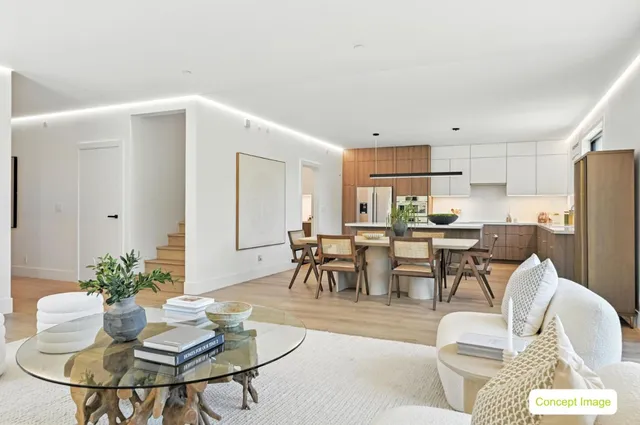 a view of kitchen with dining table and chairs