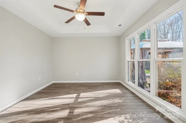 en empty room with windows