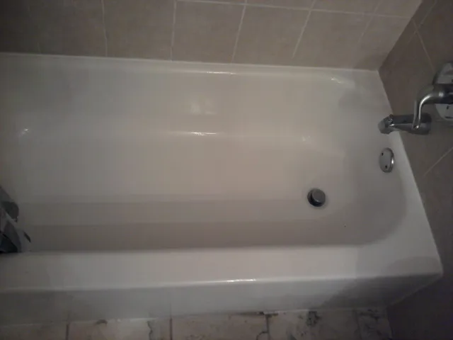 a view of a bath tub