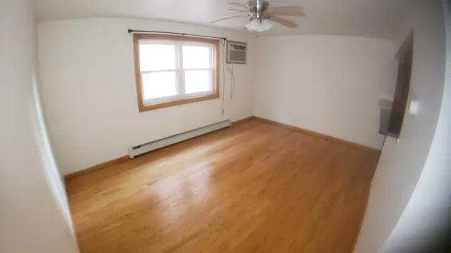 an empty room with a window