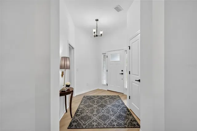 a view of kitchen and windows