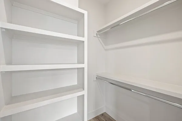 a close view of closet
