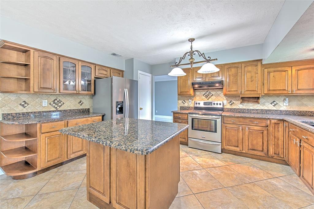 3904 Sweetleaf Drive Brandon, FL 33511 - Photo 25 of 66 a kitchen with stainless steel appliances granite countertop a sink stove and cabinets