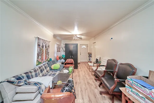 a room with furniture and gym equipment