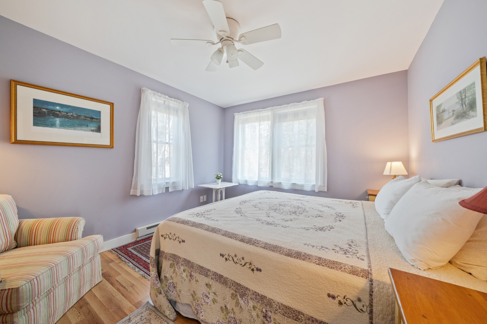 357 West Tisbury Road Edgartown, MA 02539 - Photo 25 of 33 a bedroom with a bed and a couch