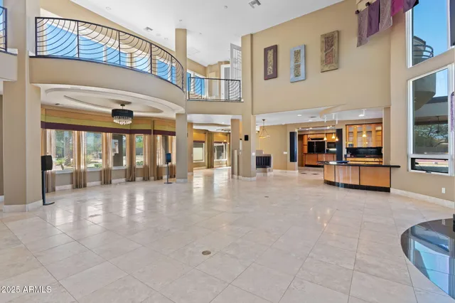 a view of a living room and entry way