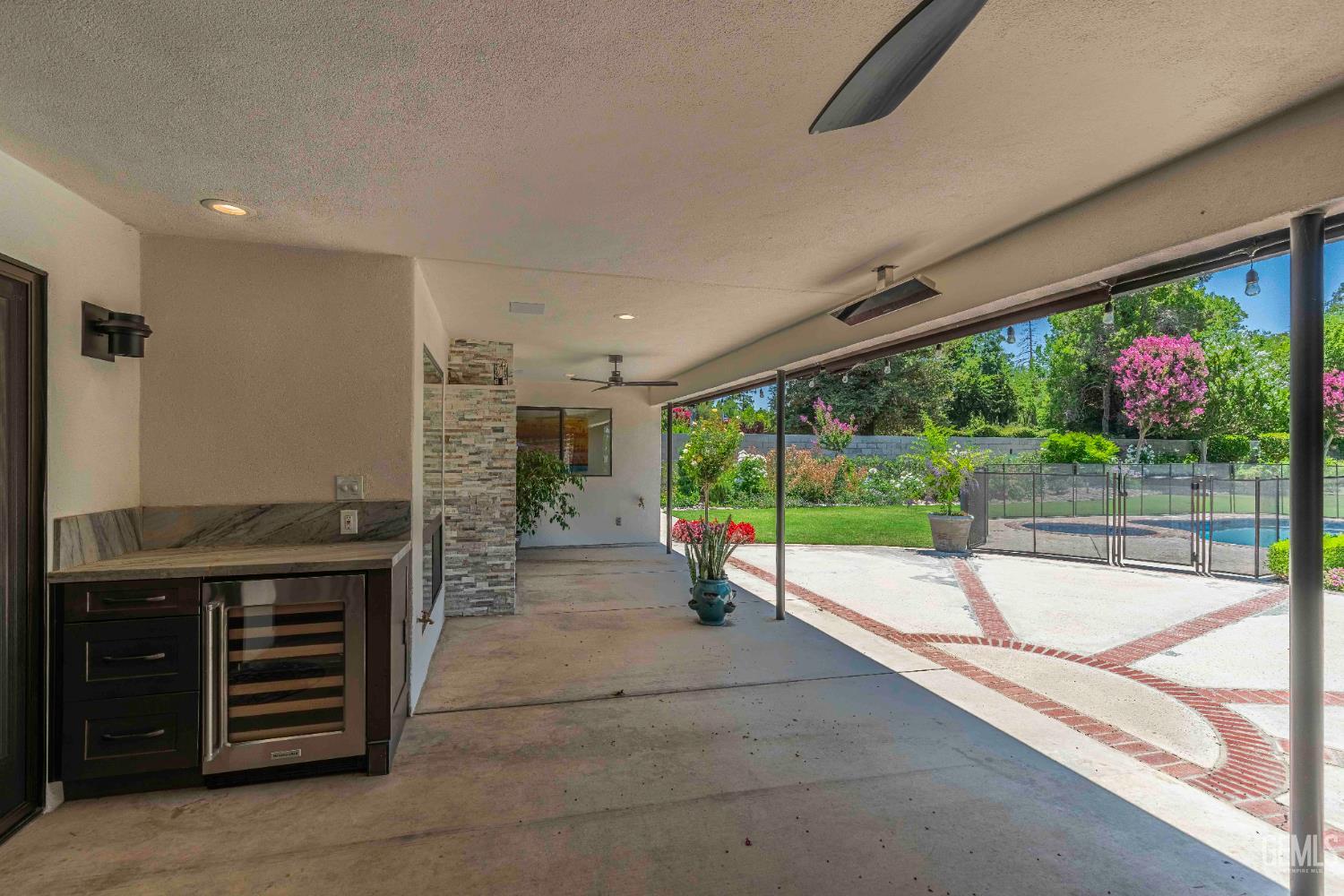 Undisclosed Address Bakersfield, CA 93314 - Photo 22 of 49 a view of a porch with furniture and garden