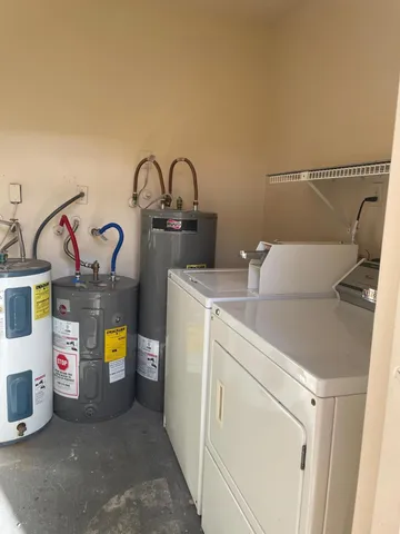 a view of a road with a garden