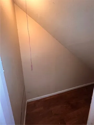 a view of small space with empty racks