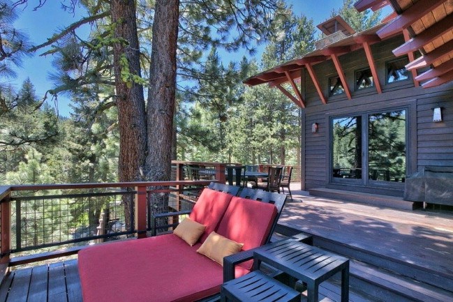 91 Winding Creek Road Olympic Valley, CA 96146 - Photo 13 of 14 a view of balcony with wooden floor and outdoor seating