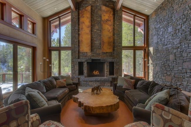 91 Winding Creek Road Olympic Valley, CA 96146 - Photo 4 of 14 a living room with furniture and a fireplace