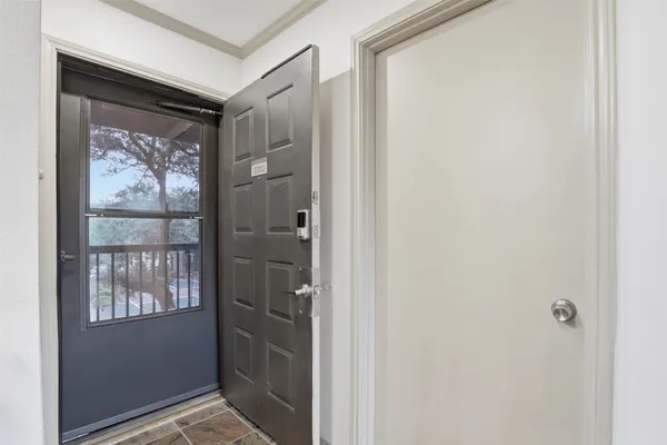 a view of front door