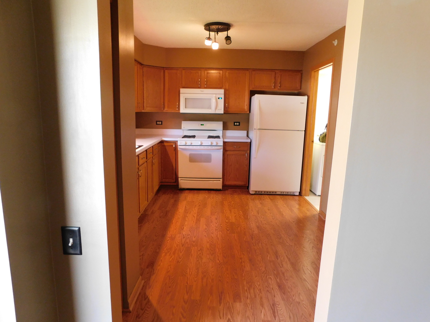 18100 Rita Road, Unit 1B Tinley Park, IL 60477 - Photo 8 of 24 a kitchen with a refrigerator a stove top oven a sink and dishwasher