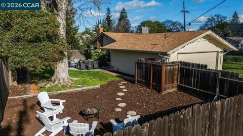 a view of a house with a backyard
