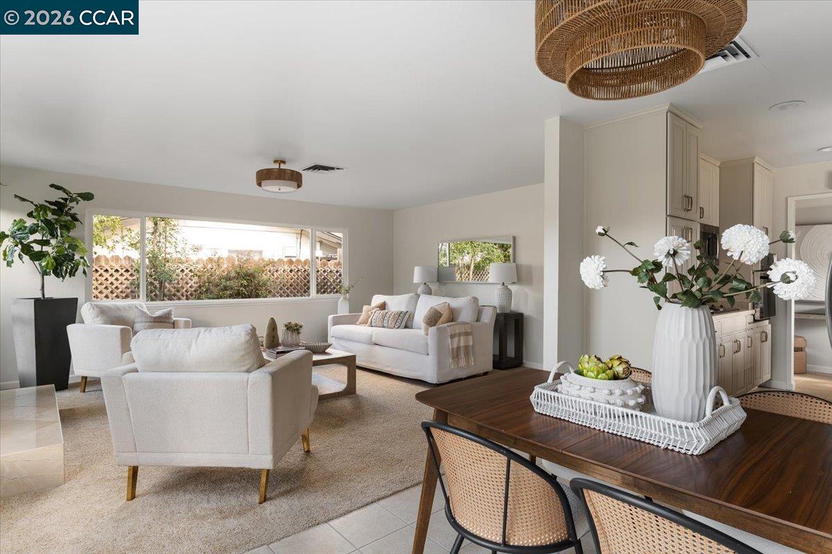 4095 Hamlet Drive Concord, CA 94521 - Photo 5 of 26 a living room with furniture and a chandelier