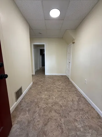 an empty room with a natural light