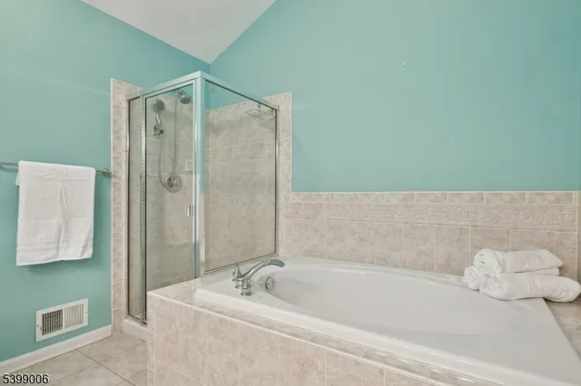 a bathroom with a tub a sink and a shower