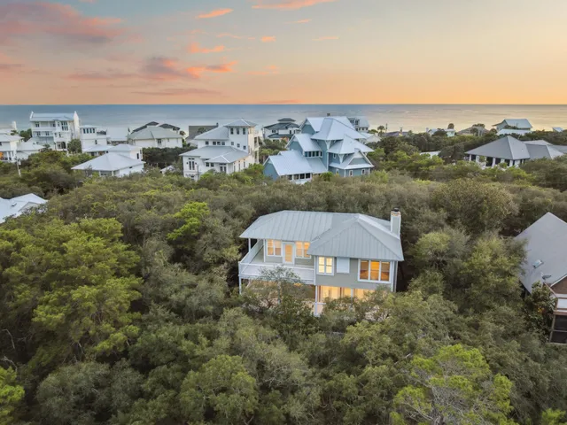 an aerial view of multiple house