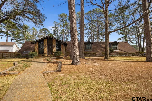 a bathroom with a sink a toilet and shower curtain