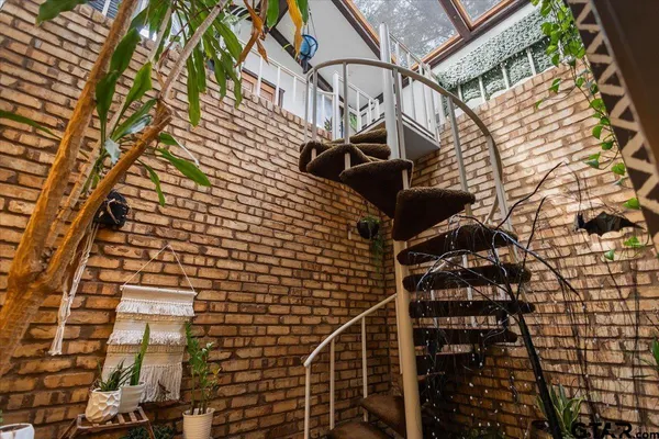 a view of a brick building