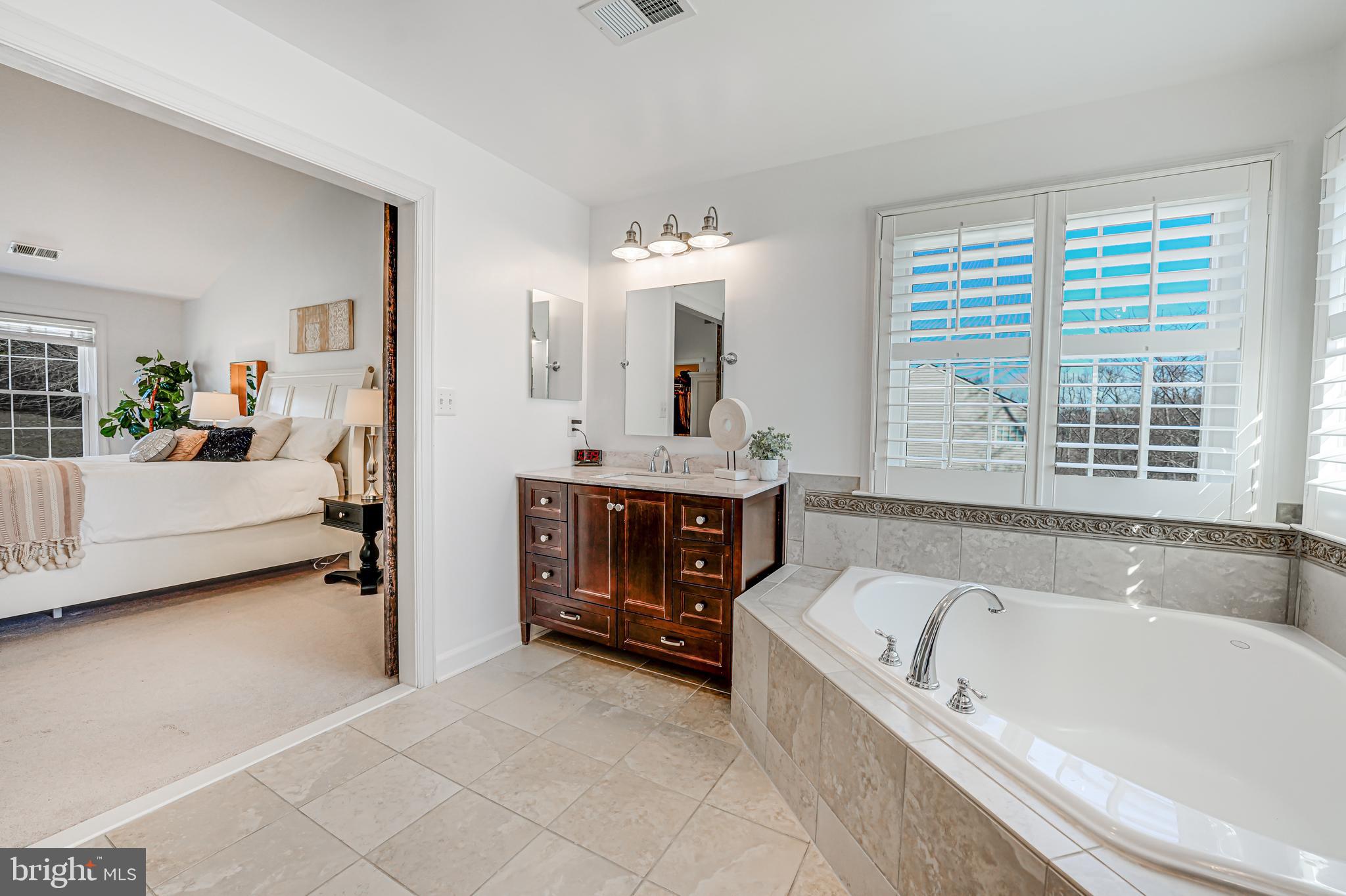 17583 Summer Duck Drive Dumfries, VA 22026 - Photo 33 of 49 a spacious bathroom with a tub double vanity window and a couch