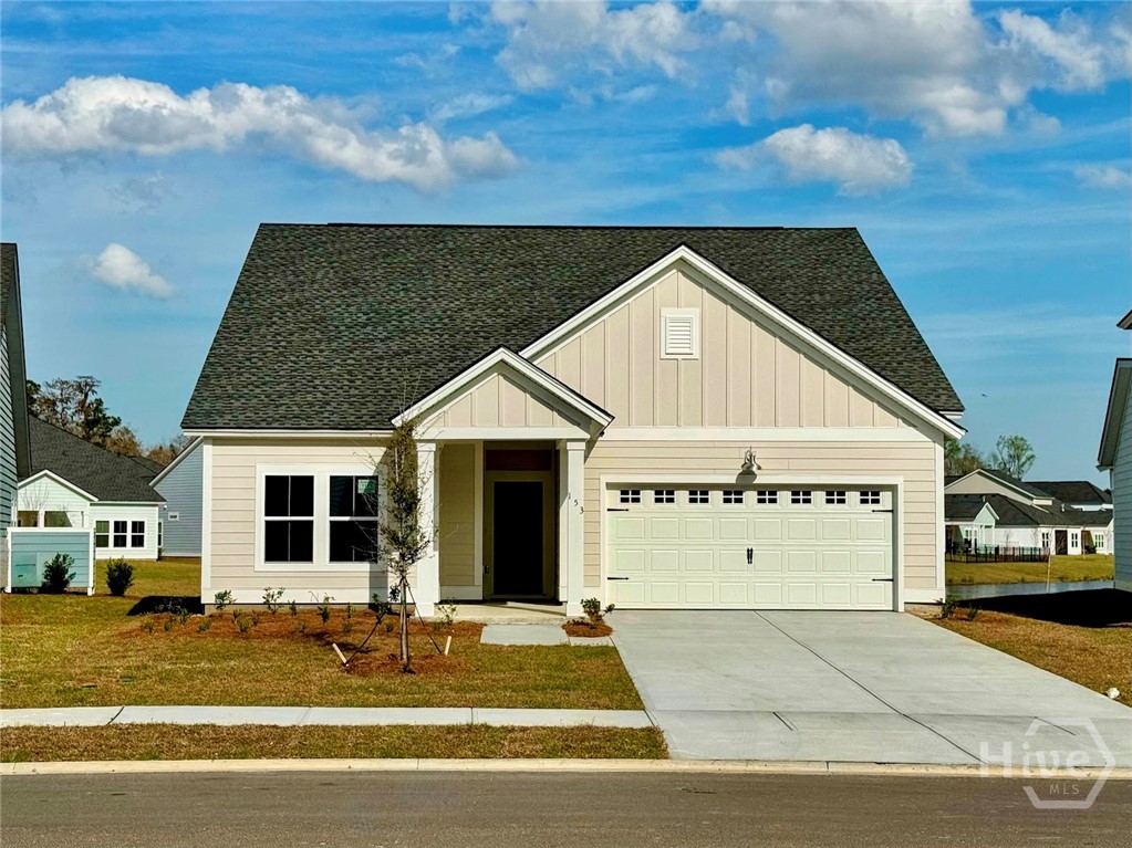 153 Weyview Gardens Pooler, GA 31322 - Photo 46 of 46 The Litchfield II W/Bonus Room Arbor Collection Q6 Front Elevation Photo*Floor Plan Rendering for Reference Purposes Only. Does Not Depict Actual Home.