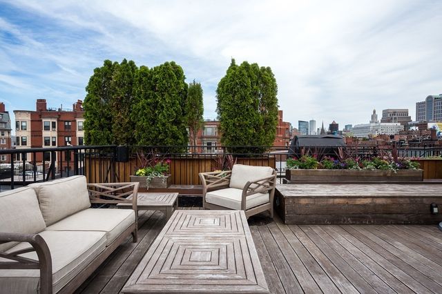 a terrace view with seating space