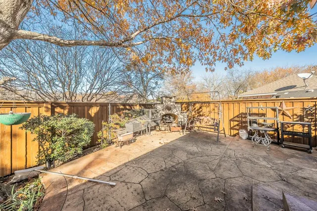 a view of outdoor space with seating area
