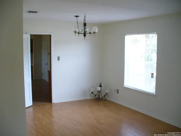 an empty room with a window