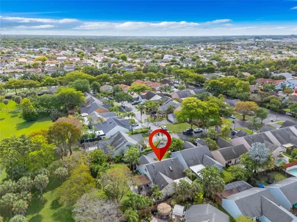 an aerial view of multiple house