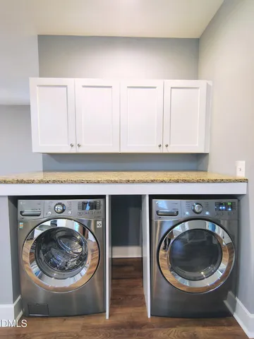 a close view of a washer and dryer