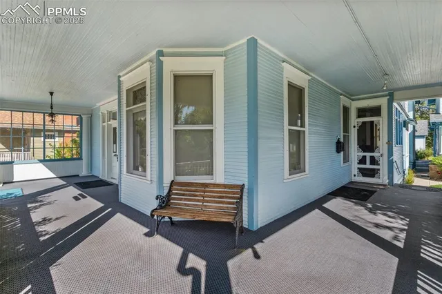a view of a room with stairs