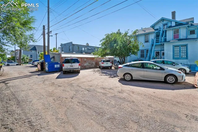 an aerial view of multiple house