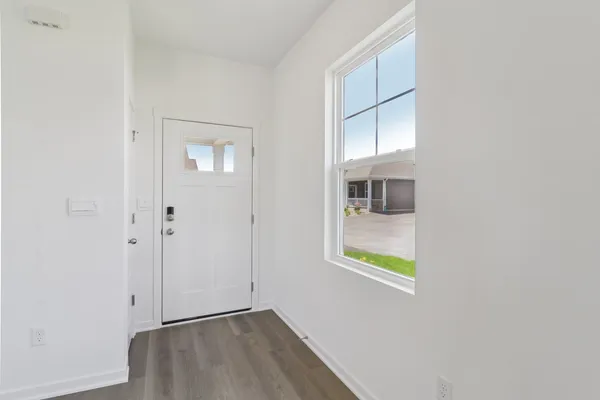 wooden floor and window in a room