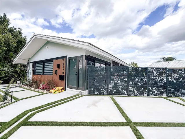 a backyard of a house