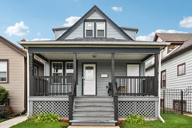 a front view of a house