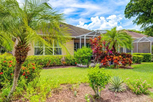 a view of outdoor space with garden