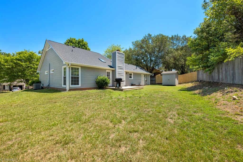 3216 Timberwolf Avenue High Point, NC 27265 - Photo 20 of 20 Exterior back view shows deck and storage building