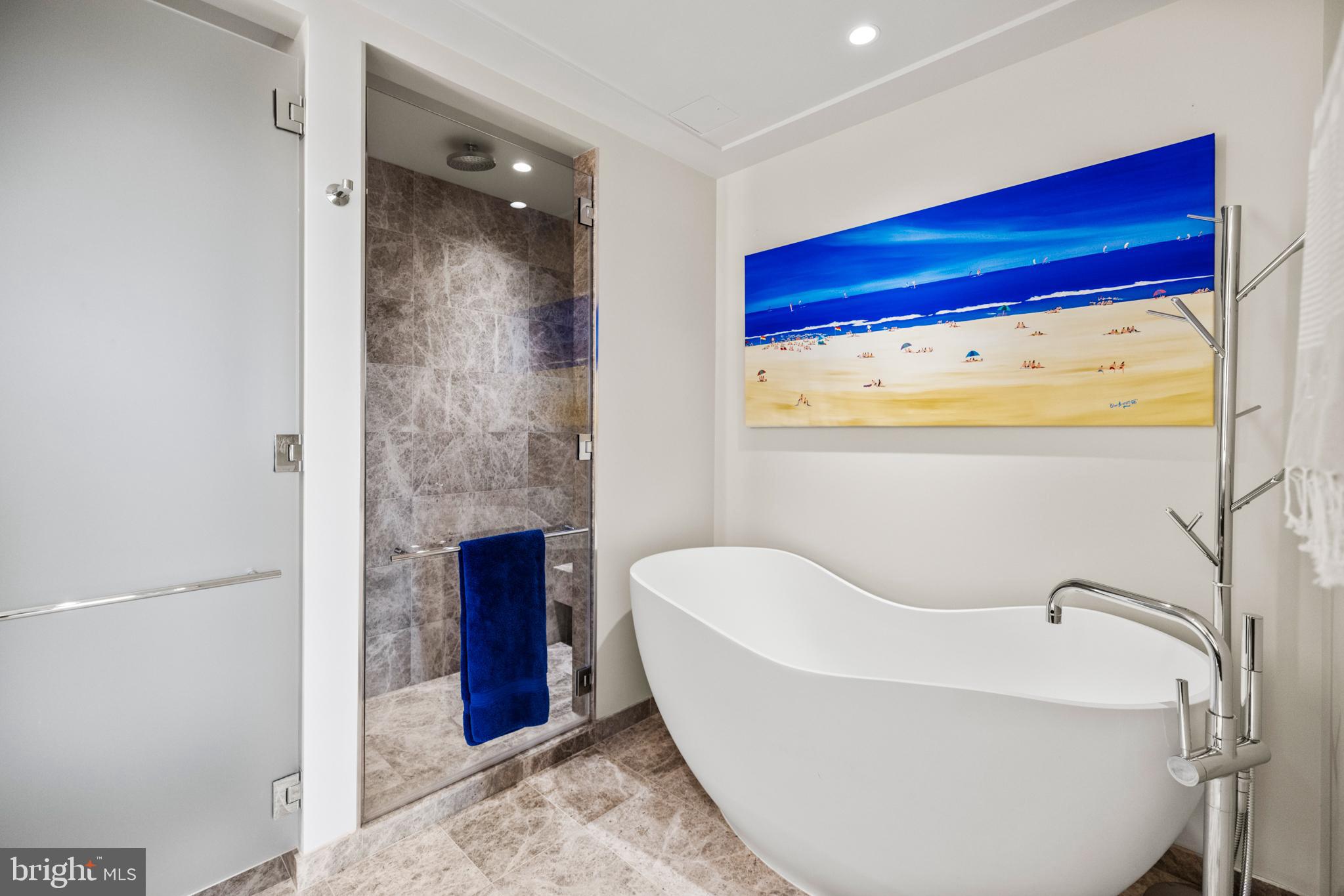 601 Wharf Street Southwest, Unit 602 Washington, DC 20024 - Photo 38 of 104 a bathroom with a bathtub and shower