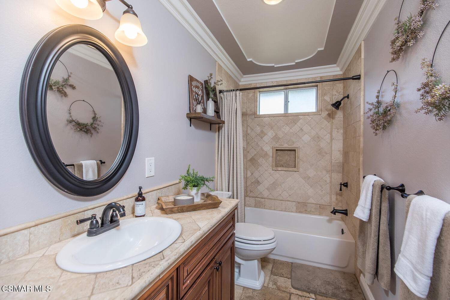 1871 Edgewood Drive Simi Valley, CA 93063 - Photo 16 of 26 a bathroom with a sink a toilet and a mirror