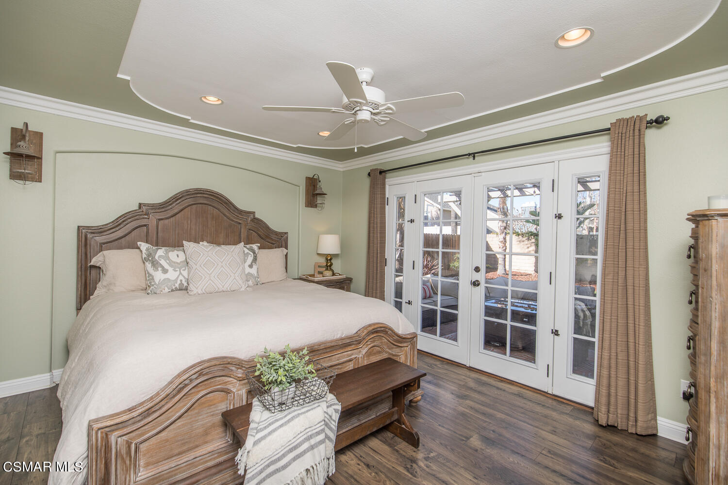 1871 Edgewood Drive Simi Valley, CA 93063 - Photo 17 of 26 a bedroom with a large bed and wooden floor