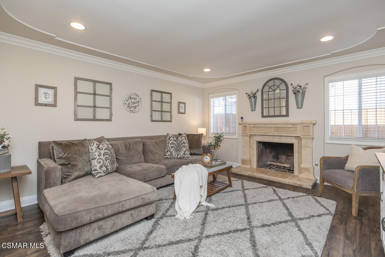 1871 Edgewood Drive Simi Valley, CA 93063 - Photo 5 of 26 a living room with furniture and a fireplace