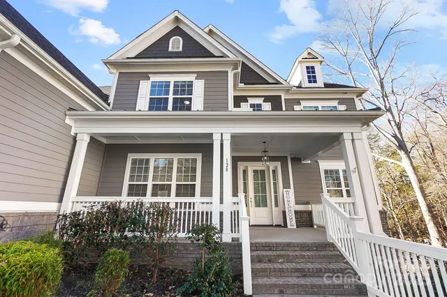 front view of a house with a porch